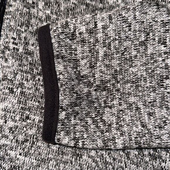 Stan Herman L Knit Silver Gray Heathered Fleece Inner Full Zip Sweatshirt - Picture 10 of 13